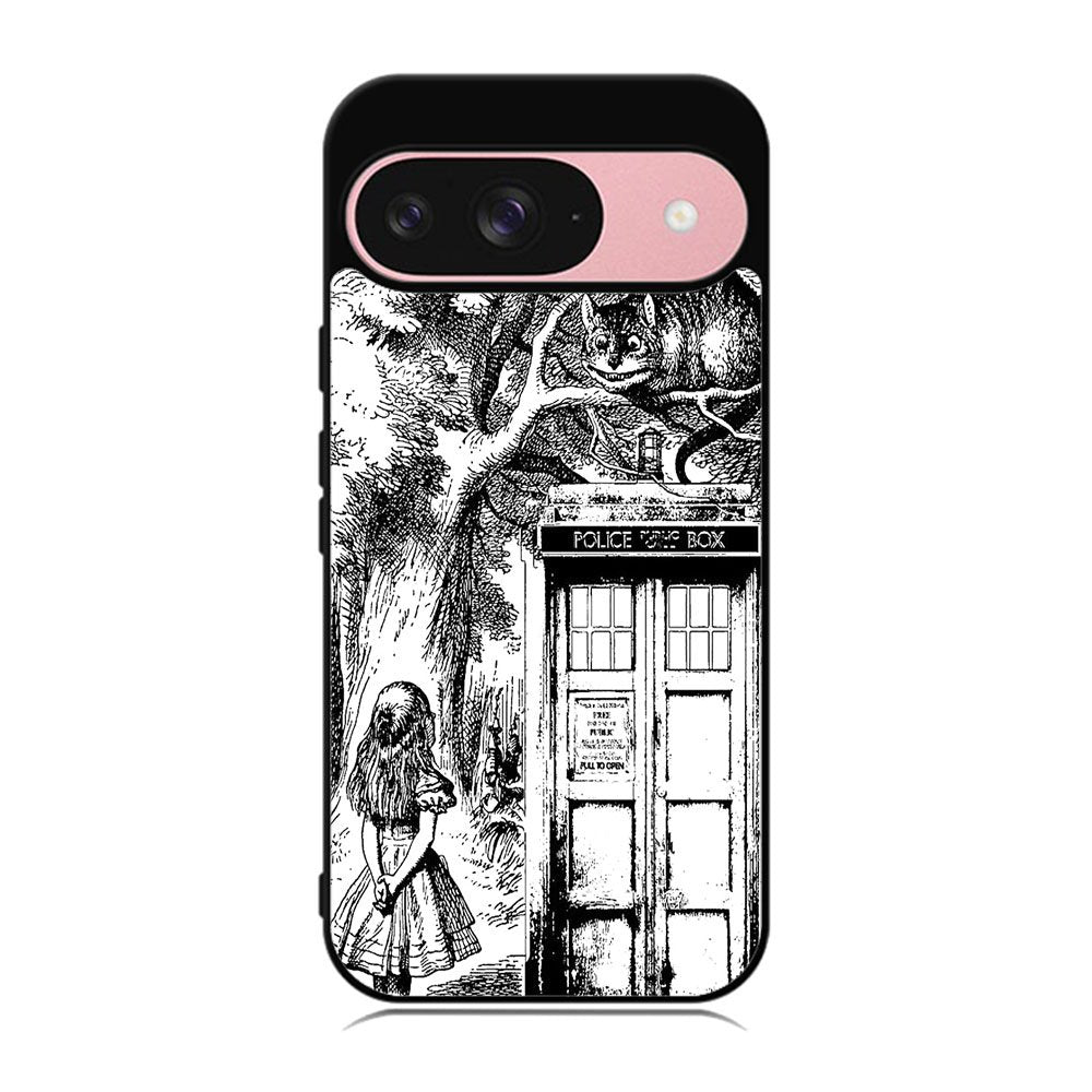 Alice In Wonderland And Cat On Doctor Who Box Case Google Pixel 9 BC3045