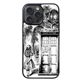 Alice In Wonderland And Cat On Doctor Who Box Case iPhone 15 Pro Max BC3045