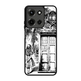 Alice In Wonderland And Cat On Doctor Who Box Motorola Moto G 5G 2025 Case BC3045