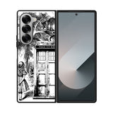 Alice In Wonderland And Cat On Doctor Who Box Case Samsung Galaxy Z Fold 6 5G BC3045