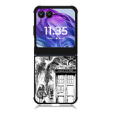 Alice In Wonderland And Cat On Doctor Who Box Motorola Moto Razr 2024 , Moto Razr 50 Case FE3045