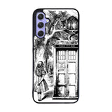 Alice In Wonderland And Cat On Doctor Who Box Case Samsung Galaxy A55 5G BC3045