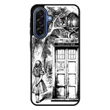 Alice In Wonderland And Cat On Doctor Who Box Samsung Galaxy A17 5G Case BC3045
