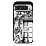Alice In Wonderland And Cat On Doctor Who Box Google Pixel 10 Pro XL Case BC3045