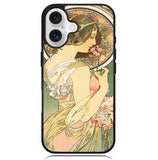 Alphonse Mucha Primrose Art Nouveau Case iPhone 16 BC3052