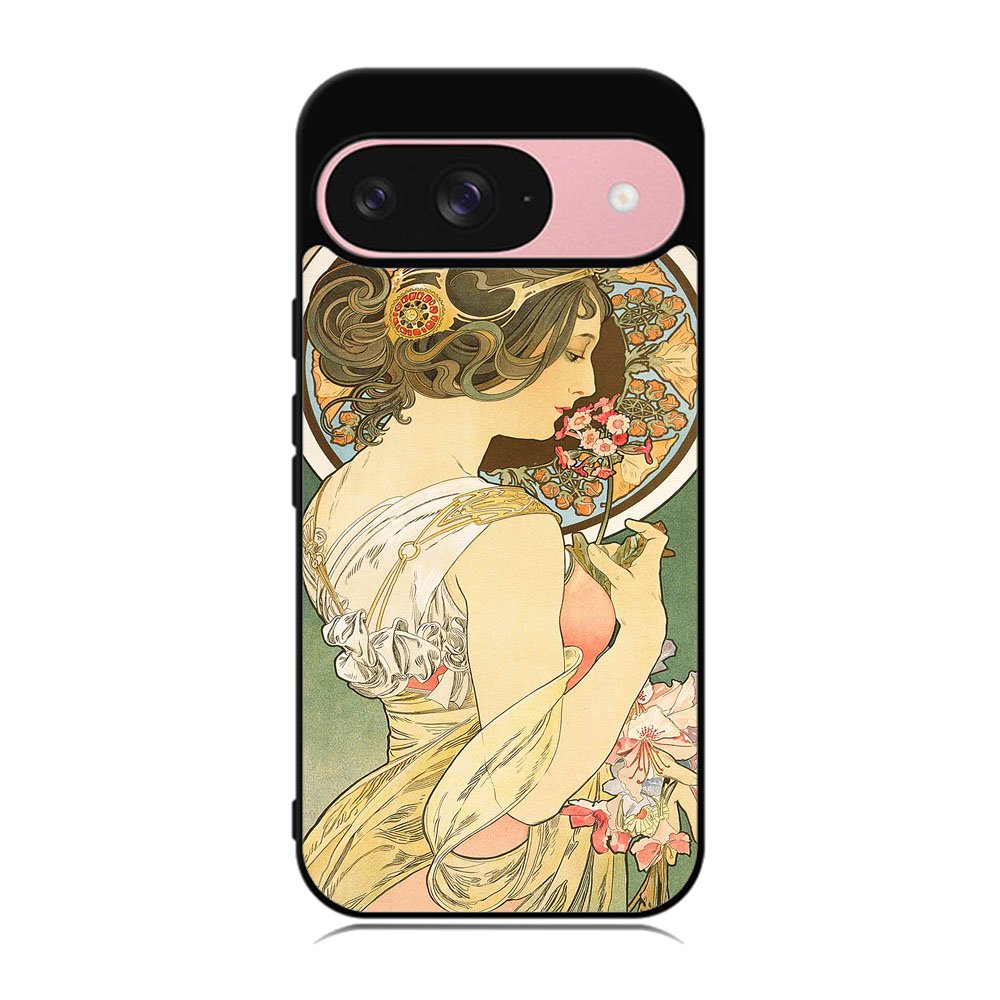 Alphonse Mucha Primrose Art Nouveau Case Google Pixel 9 BC3052