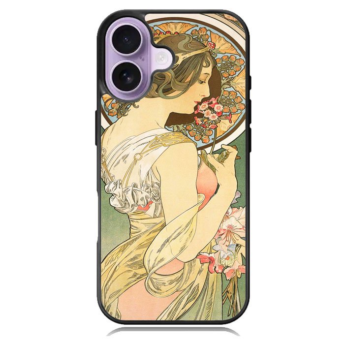 Alphonse Mucha Primrose Art Nouveau iPhone 17 Case BC3052