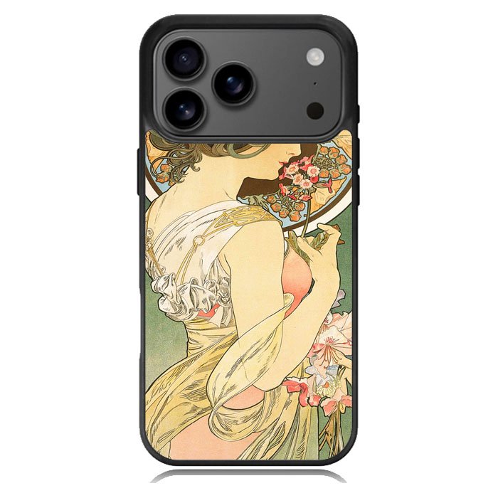 Alphonse Mucha Primrose Art Nouveau iPhone 17 Pro Max Case BC3052
