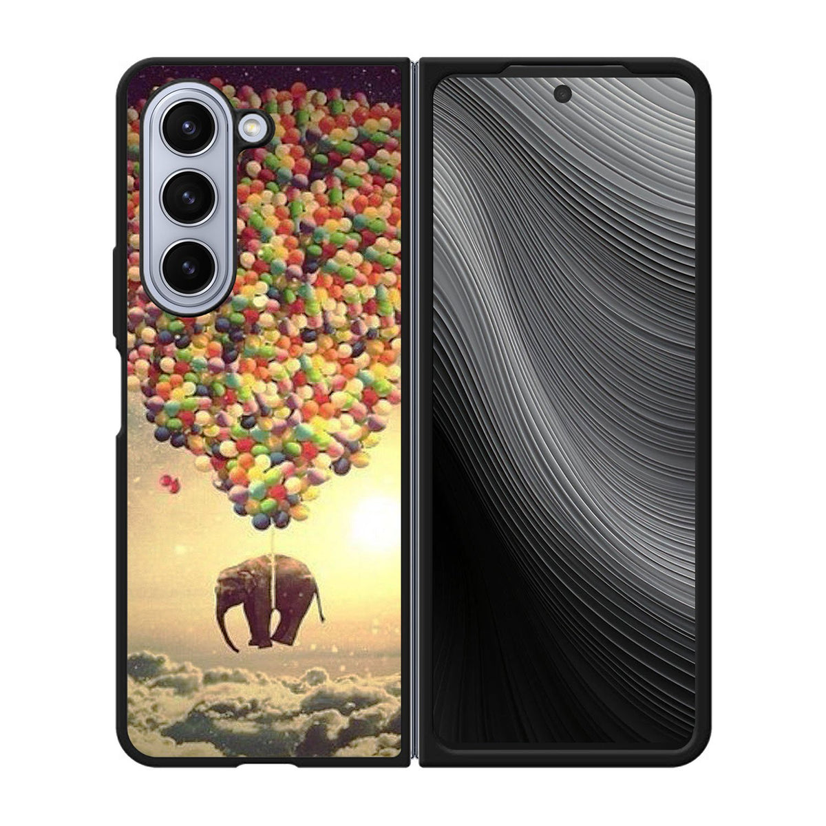 Elephant And Balloon Case Samsung Galaxy z Fold 5 5G BC3022