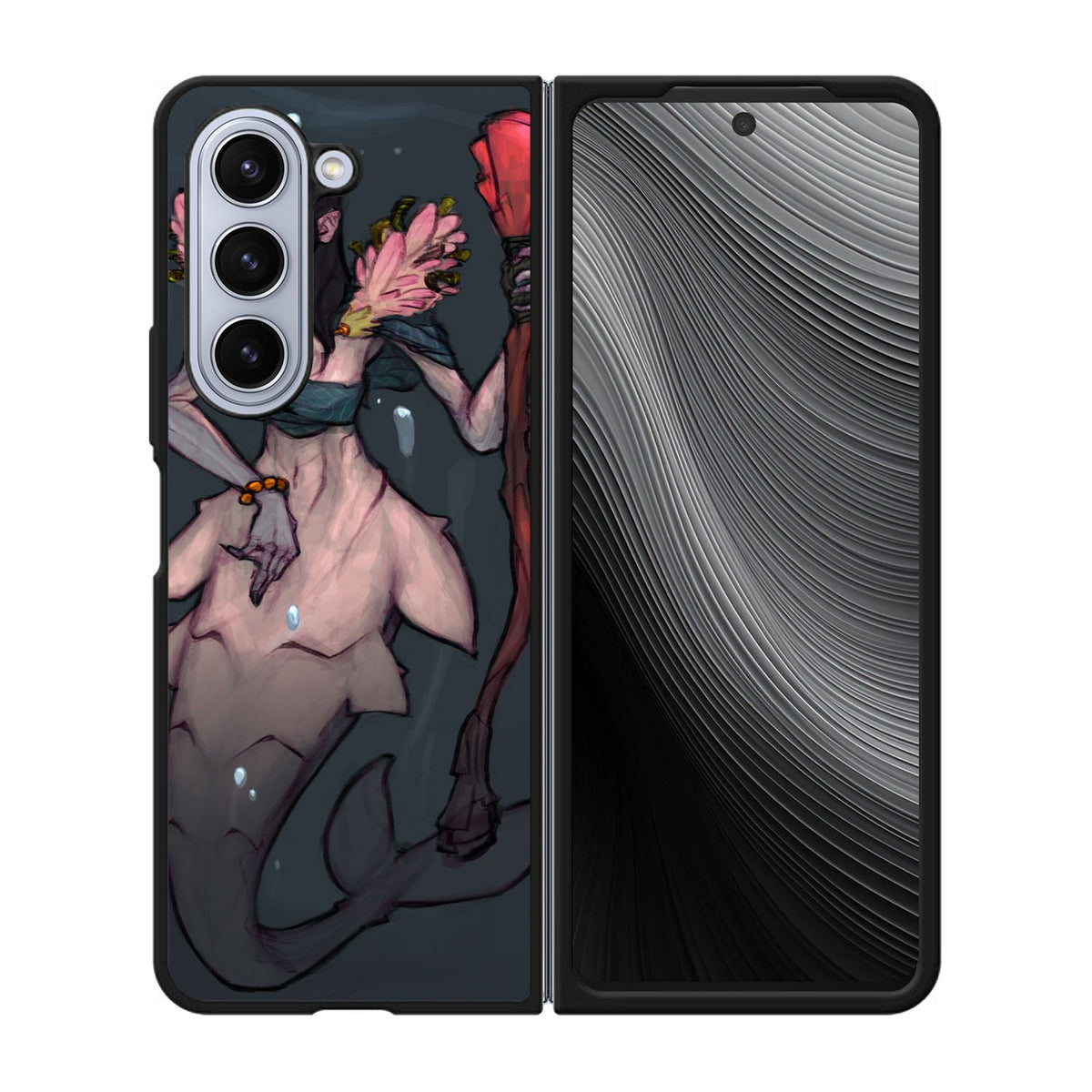 Mermaid and Flowers Case Samsung Galaxy z Fold 5 5G BC2869