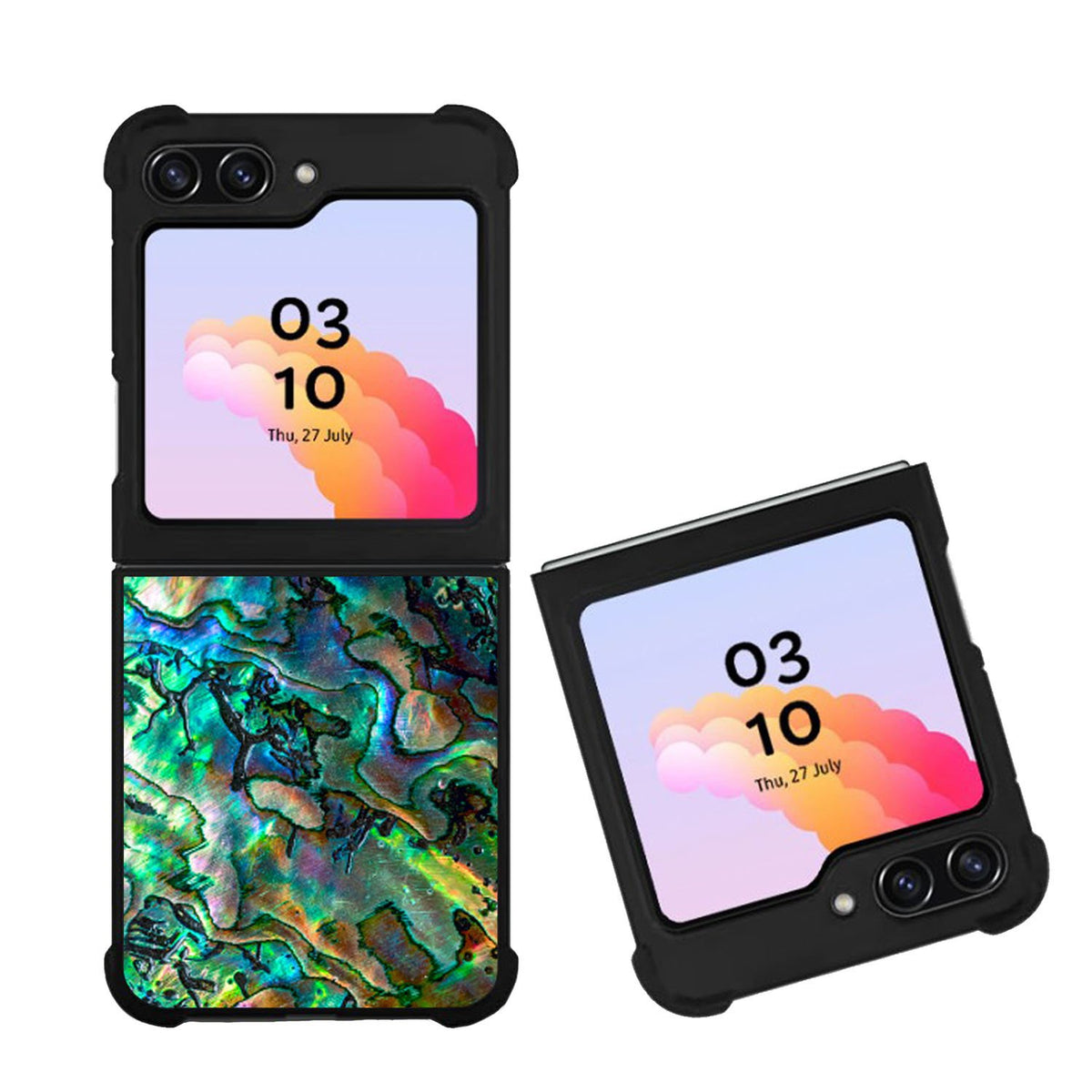Luxury Blue Abalone Case Samsung Galaxy Z Flip 5 5G BC2865