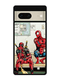 Funny Spiderman and Deadpool Google Pixel 7 Case