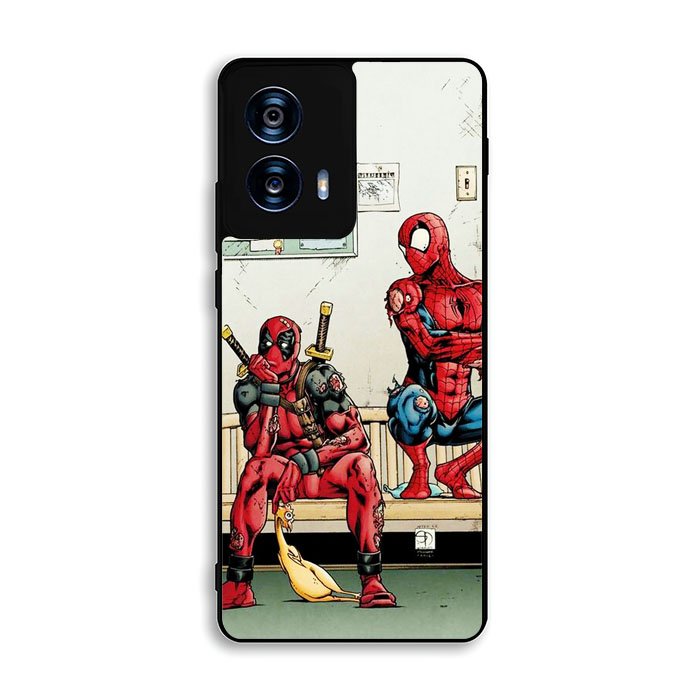 Funny Spiderman and Deadpool Motorola Moto G Power 5G 2024 Case FE0108