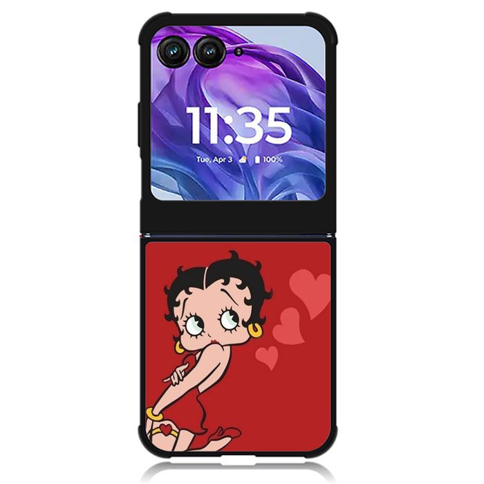 Betty Boop Red Background Motorola Moto Razr 2024 , Moto Razr 50 Case
