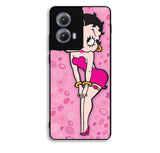 Betty Boop Pink Background flowers Motorola Moto Edge 2024 Case FE5628