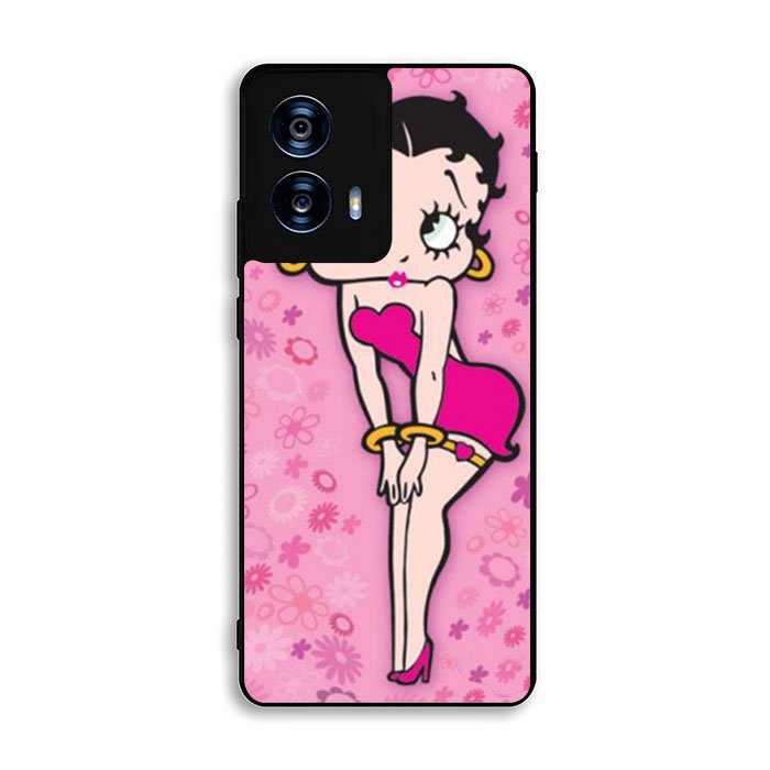 Betty Boop Pink Background flowers Motorola Moto G Power 5G 2024 Case FE5628