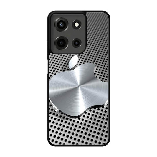 3D Apple Silver Motorola Moto G 5G 2025 Case BC2825
