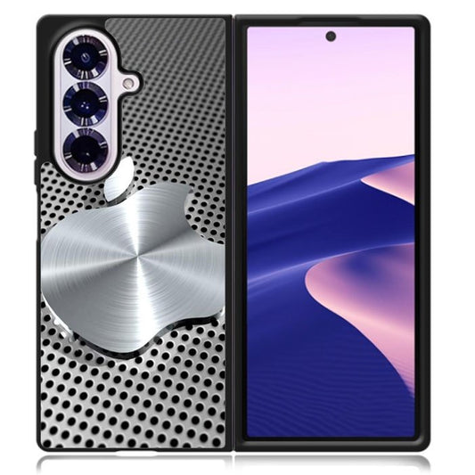 3D Apple Silver Samsung Galaxy Z Fold 7 5G Case BC2825