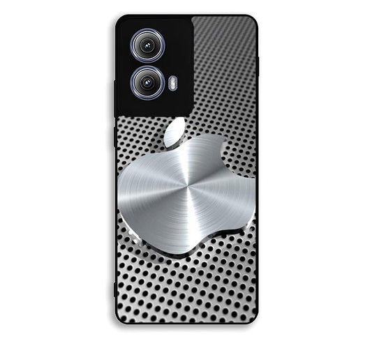 3D Apple Silver Motorola Moto Edge 2024 Case BC2825