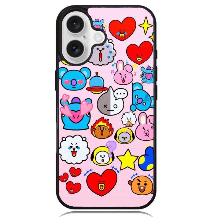 BTS BT21 Cute Pink Case iPhone 16 BC2910
