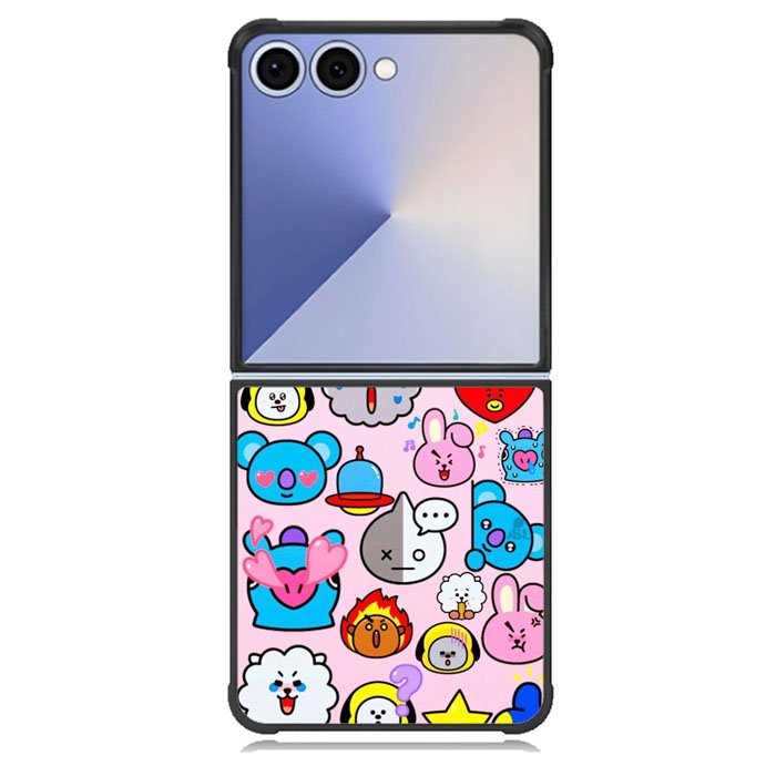 BTS BT21 Cute Pink Samsung Galaxy Z Flip 7 Case BC2910