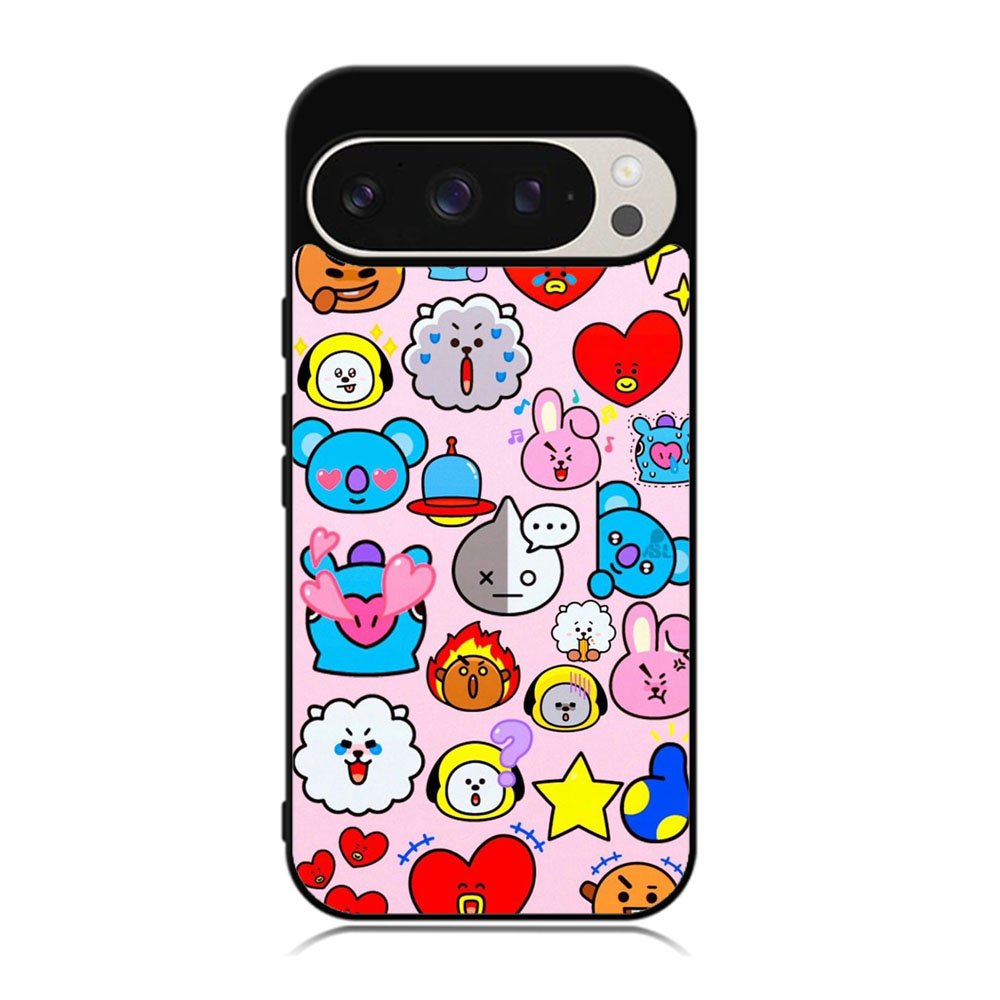 BTS BT21 Cute Pink Case Google Pixel 9 Pro XL BC2910
