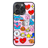 BTS BT21 Cute Pink Case iPhone 15 Pro BC2910