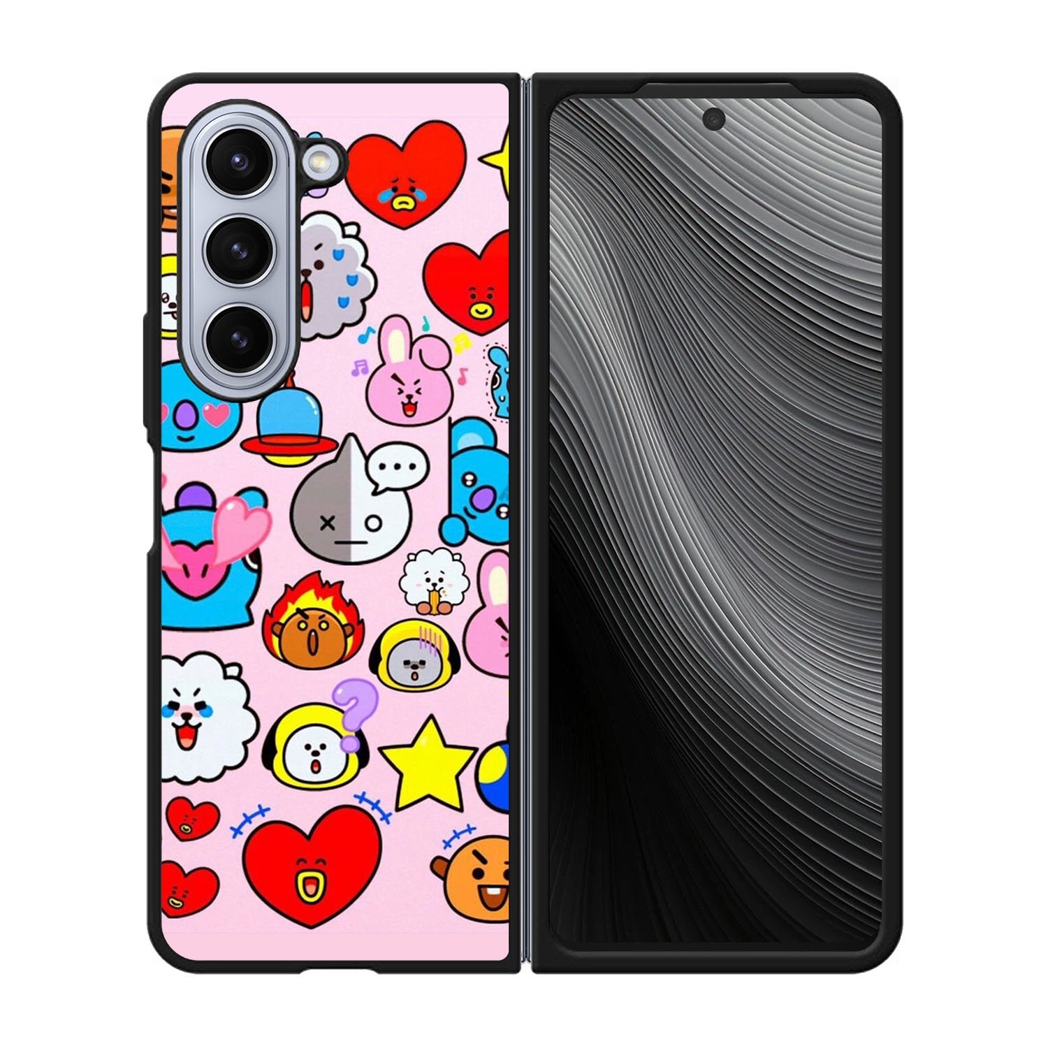 BTS BT21 Cute Pink Case Samsung Galaxy z Fold 5 5G BC2910