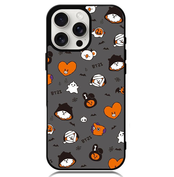 BTS BT21 Happy Halloween Case iPhone 16 Pro Max BC2912