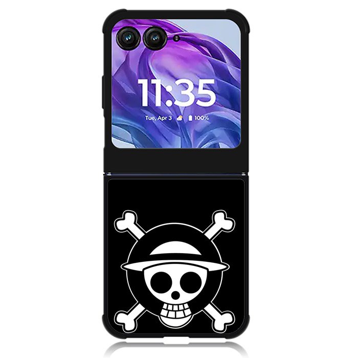 One Piece Logo Black Motorola Moto Razr 2024 , Moto Razr 50 Case