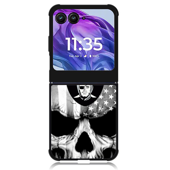 Skull Oakland Raiders Motorola Moto Razr 2024 , Moto Razr 50 Case