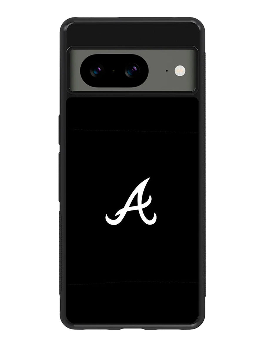 Atlanta braves logo black Google Pixel 8a Case
