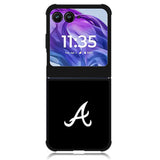 Atlanta braves logo black Motorola Moto Razr 2024 , Moto Razr 50 Case