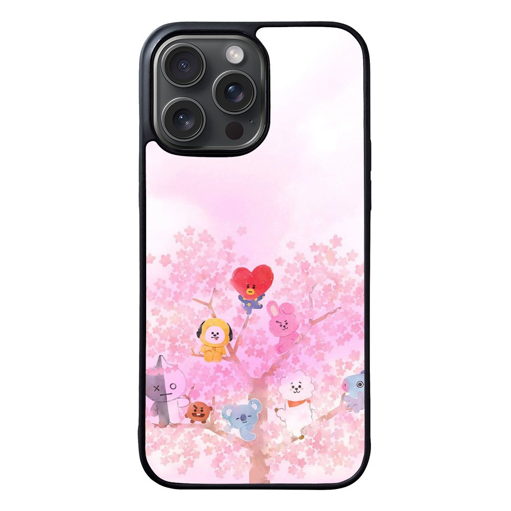 BTS BT21 Sakura Summer Case iPhone 15 Pro BC2915