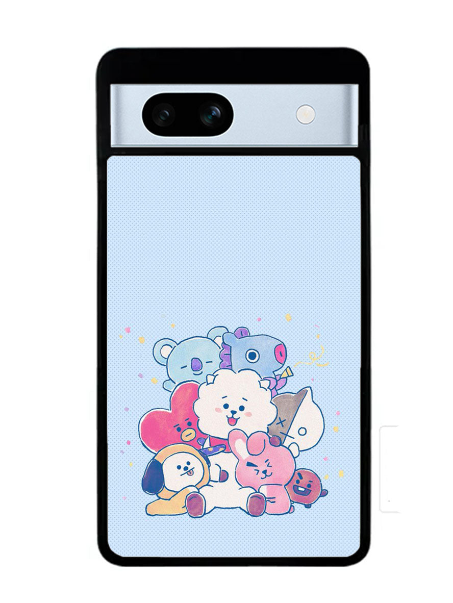 BTS BT21 Blue Texture Google Pixel 7A Case