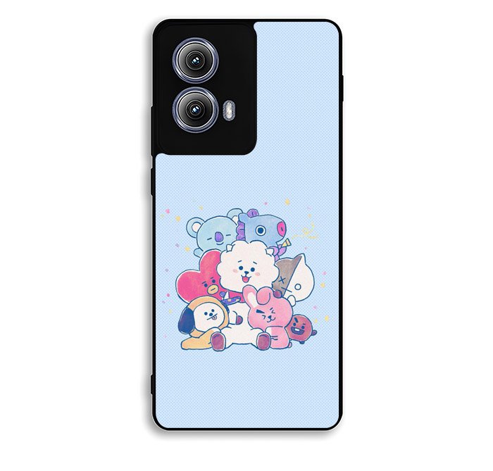 BTS BT21 Blue Texture Motorola Moto Edge 2024 Case FE0722