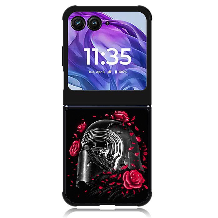 Star Wars Kylo Ren Helmet and Roses Motorola Moto Razr 2024 , Moto Razr 50 Case