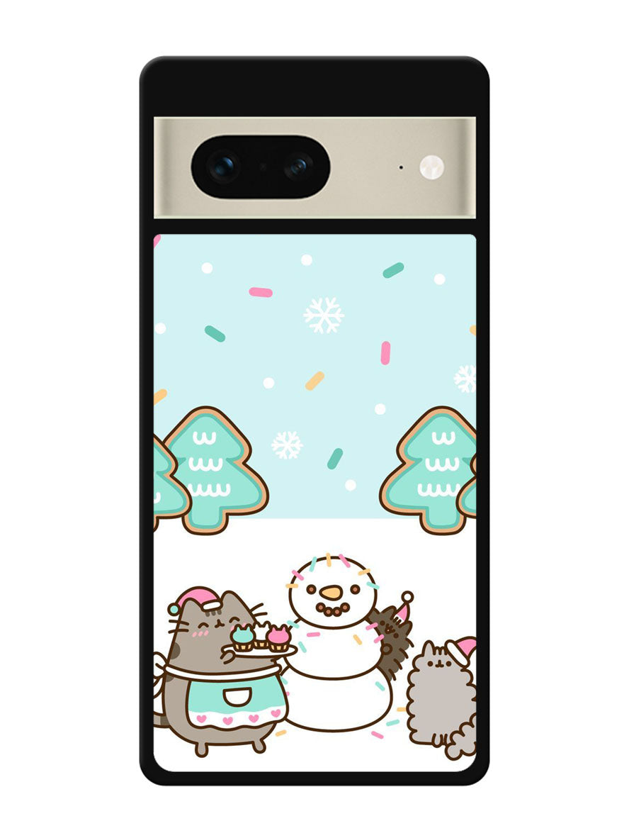 Pusheen The Cat Snow Winter Google Pixel 7 Case