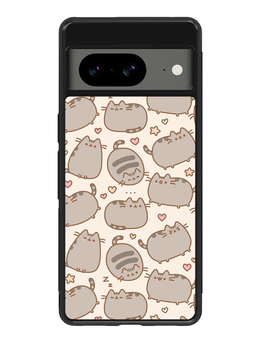 Pusheen The Cat Pattern Google Pixel 8a Case