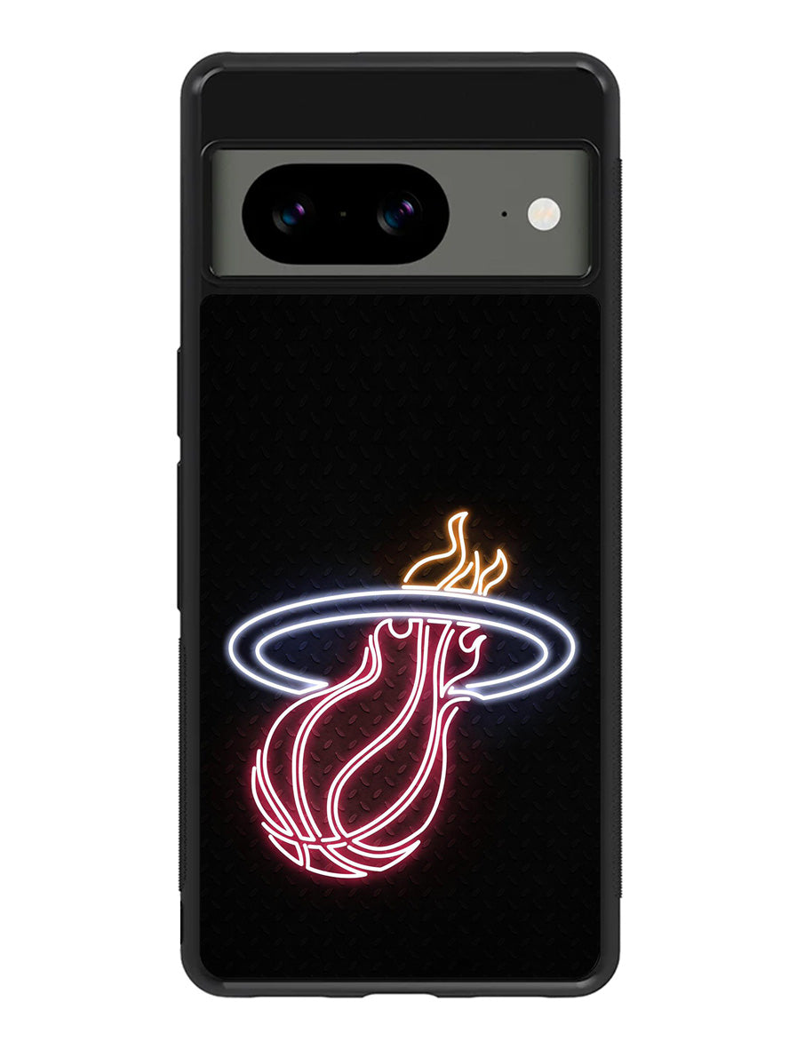 Miami Heat Neon Logo Google Pixel 8a Case