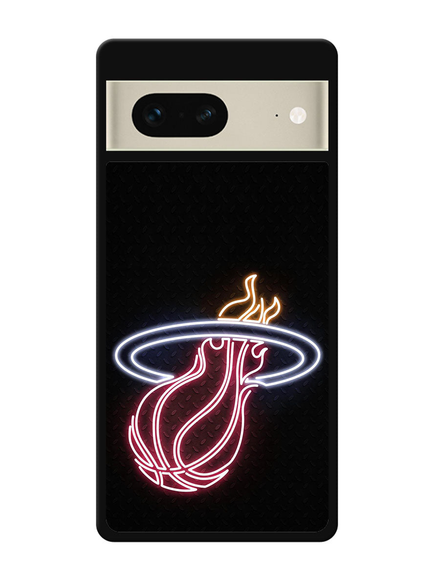 Miami Heat Neon Logo Google Pixel 7 Case