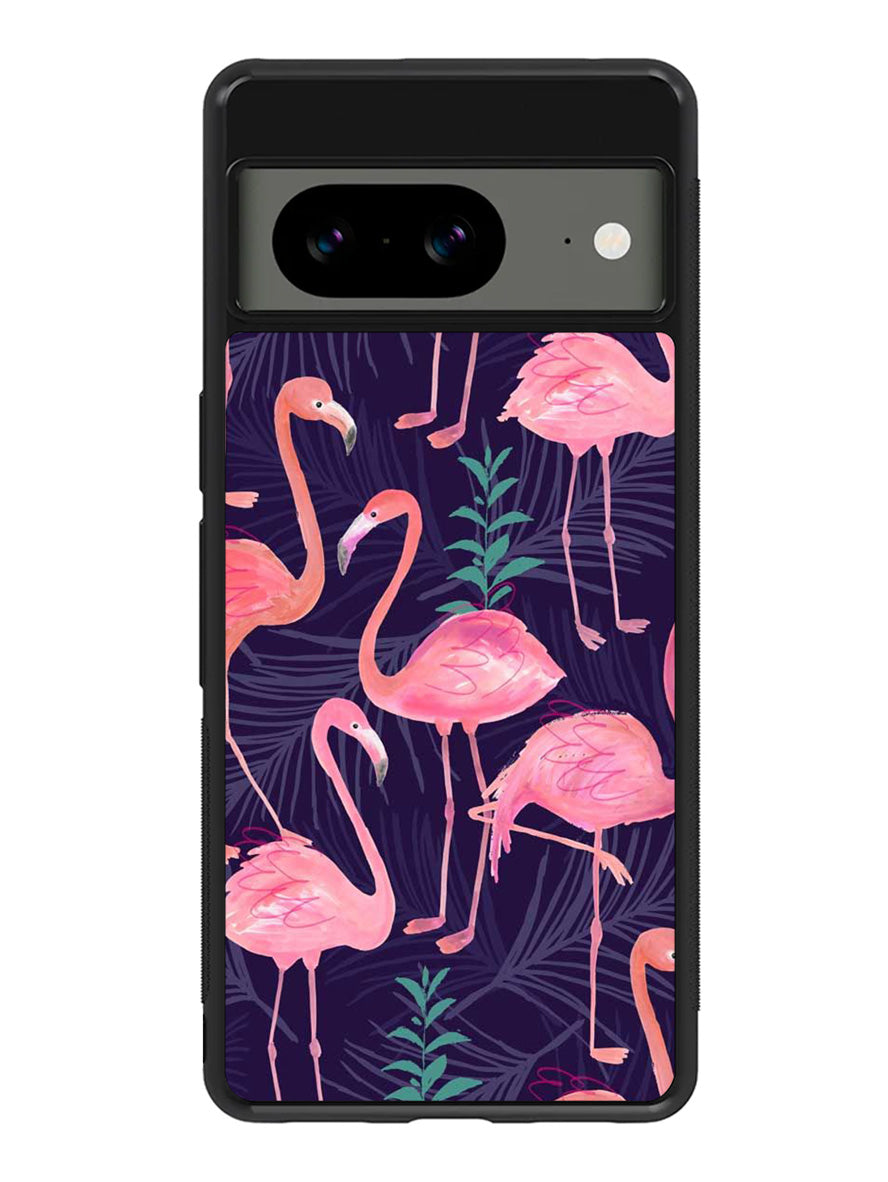Flamingo Purple Pattern Google Pixel 8a Case