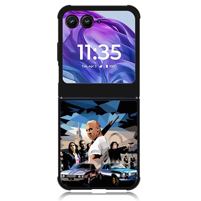 The Fast And Furious 9 Art Painting Motorola Moto Razr 2024 , Moto Razr 50 Case