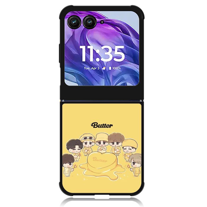 BTS Butter Chibi Personil Motorola Moto Razr 2024 , Moto Razr 50 Case