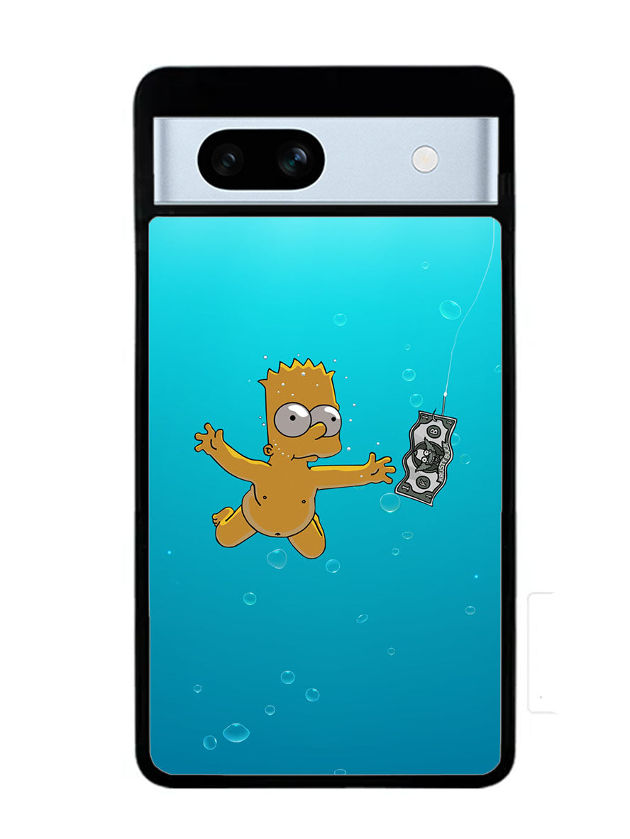 Bart Simpsons Nevermind Nirvana Google Pixel 7A Case