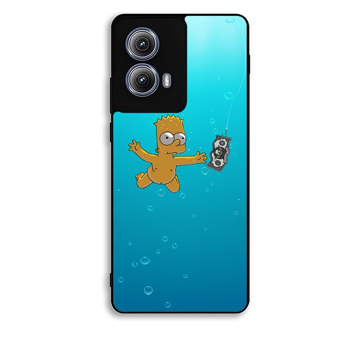 Bart Simpsons Nevermind Nirvana Motorola Moto Edge 2024 Case FE0357