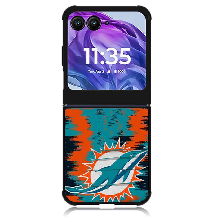 Miami Dolphins NFL Team Logo Motorola Moto Razr 2024 , Moto Razr 50 Case