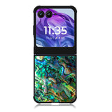Luxury Blue Abalone Motorola Moto Razr Plus 2025/2024 Case, Moto Razr 50 Ultra 5G BC2865