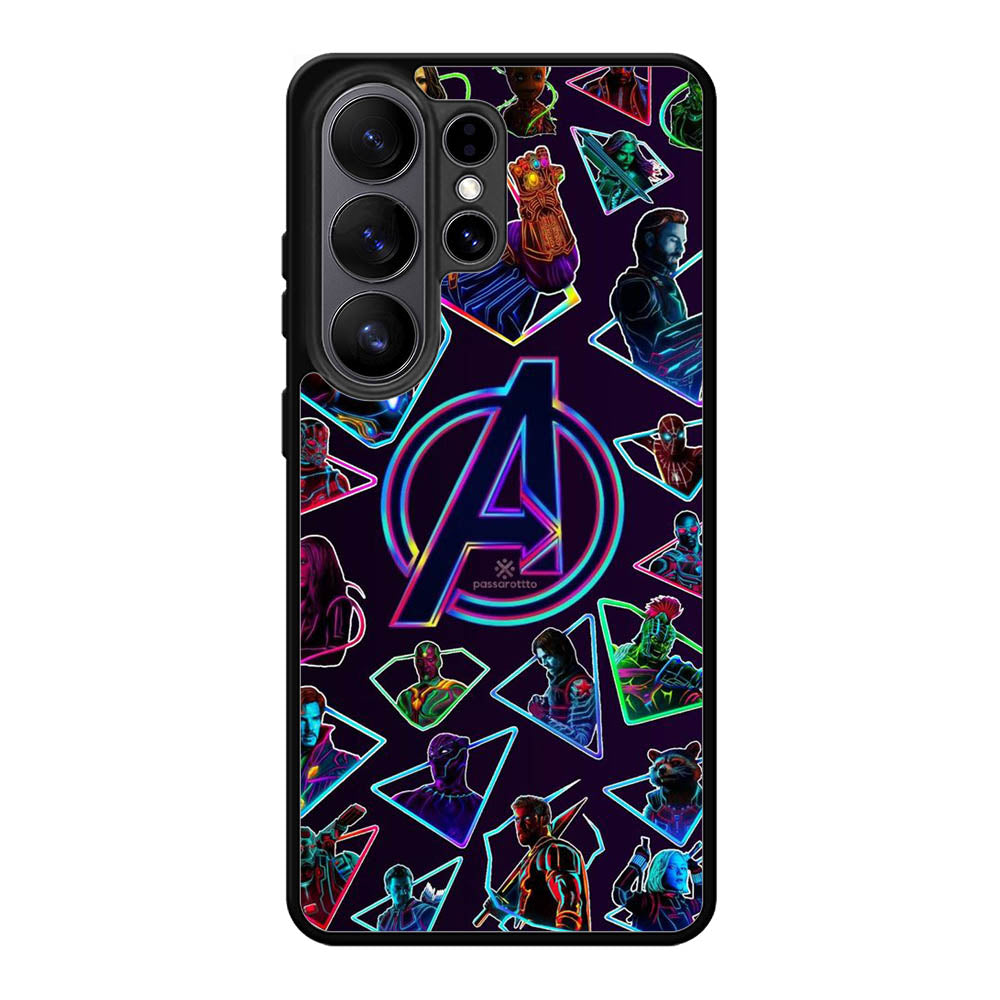 Avengers Logo And All Hero Samsung Galaxy S26 Plus Case