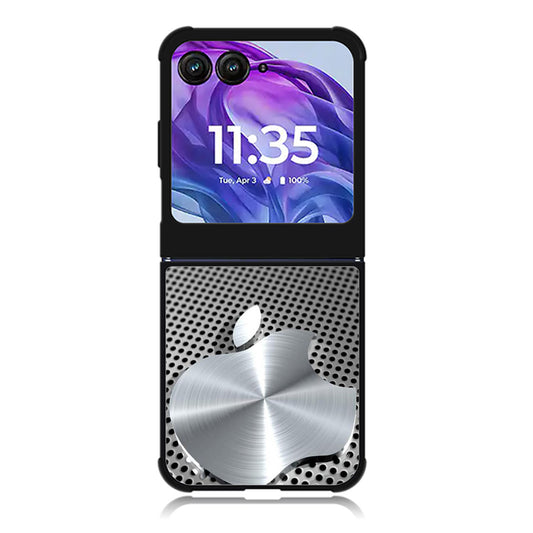 3D Apple Silver Motorola Moto Razr Plus 2025/2024 Case, Moto Razr 50 Ultra 5G BC2825